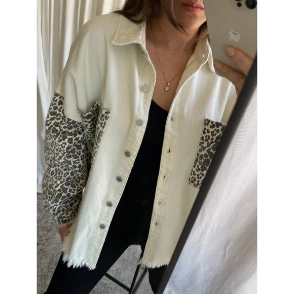 POL LIA LEOPARD JACKET — In Cream/Leopard - Picture 3 of 8